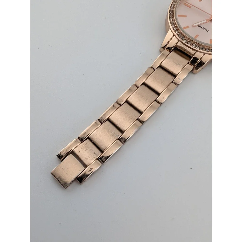 Aeropostale Watch Women 36mm Rose Gold Case Rhinestones 7